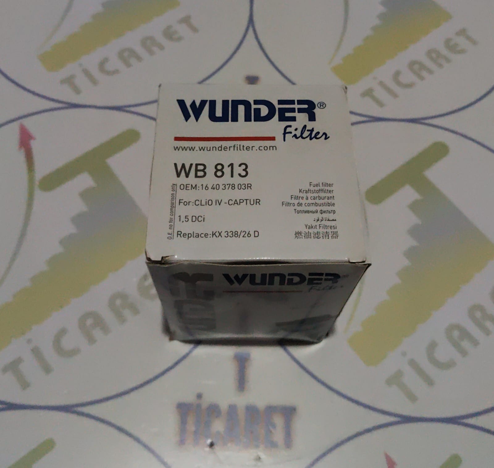 Renault Clio IV 1.5 DCI - NISSAN Note 1.5 DCI  - RENAULT Kangoo - DACIA Sandero , Duster II - MERCEDES Citan 1.5 dCi Yakıt Filtresi - WB 813 - 164037803R