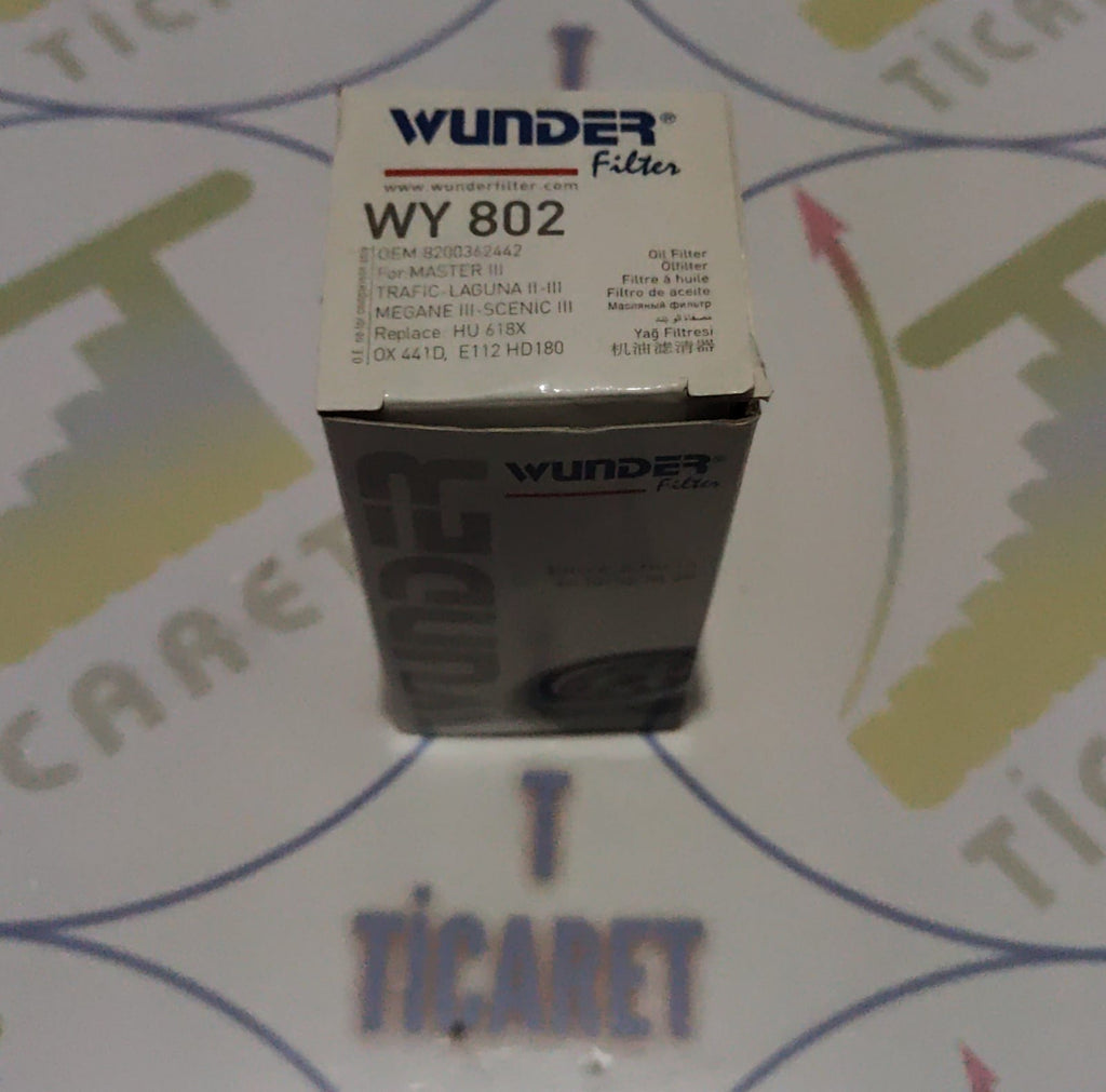 NISSAN Qashqai II- RENAULT Megane III, Laguna II-III, Scenic, Master, Trafic Yağ Filtresi - WY 802 - 8200362442