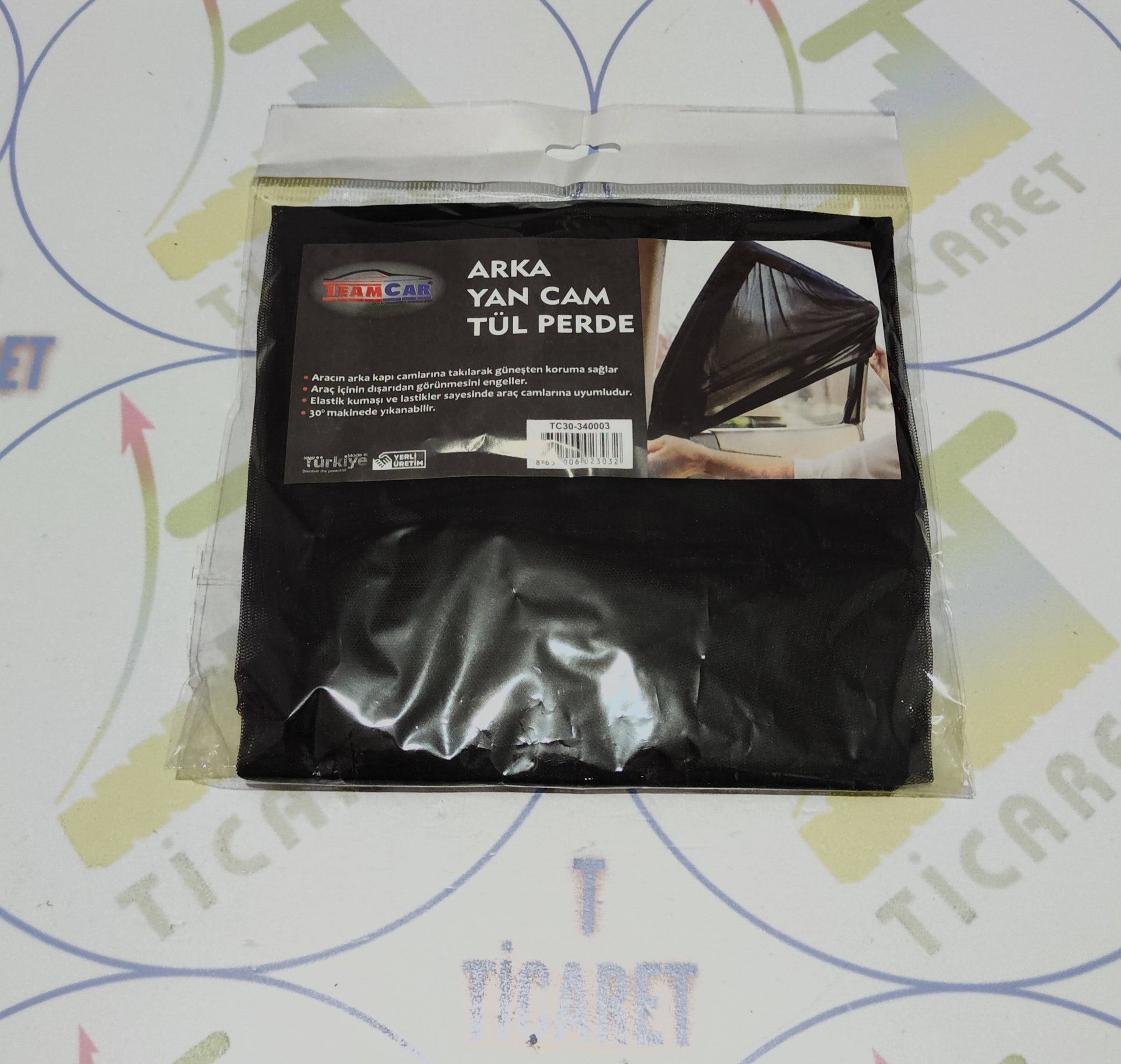 TEAMCAR OTO CAM TÜL PERDE - LASTİKLİ, GEÇMELİ