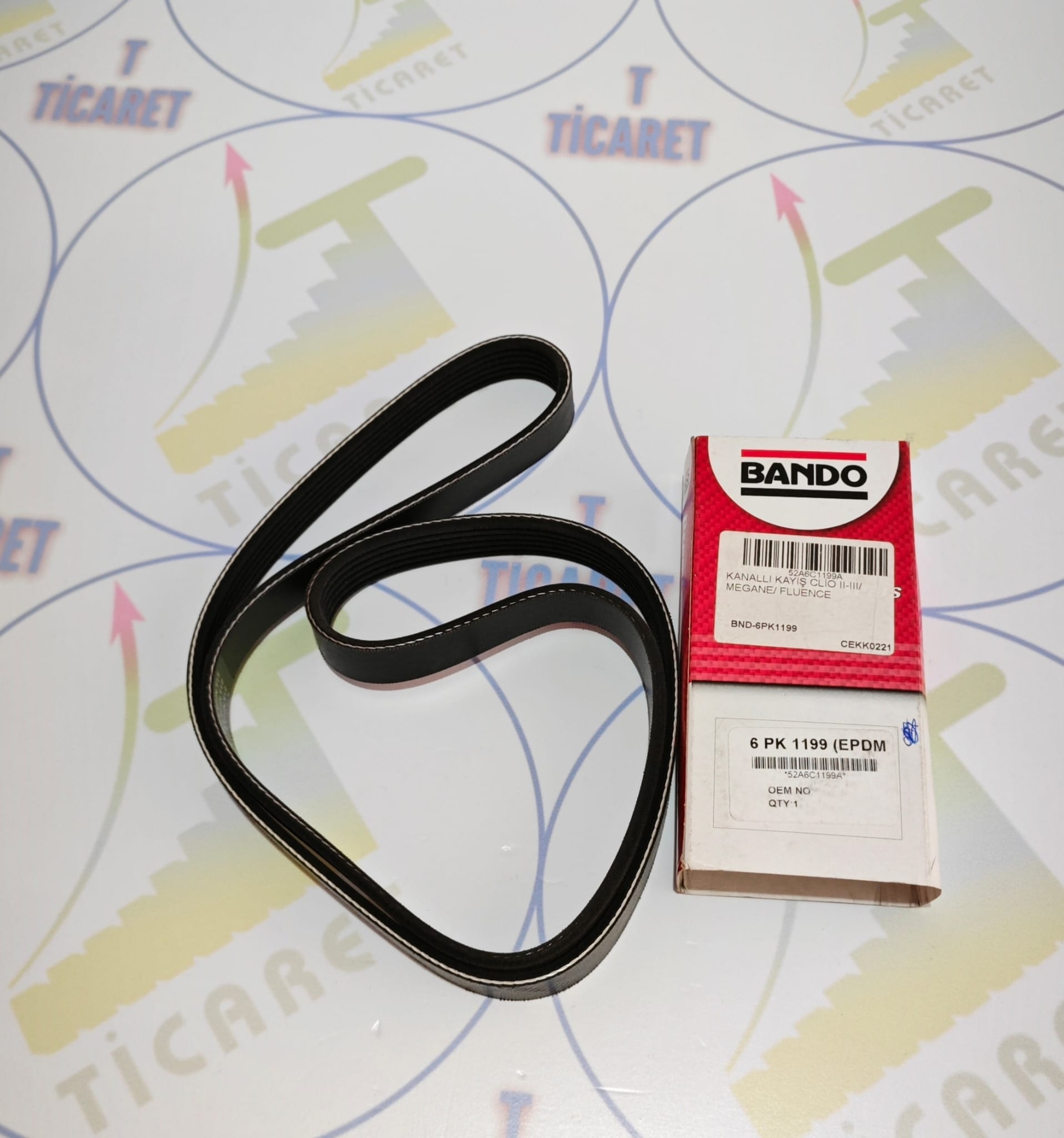 Dacia - Renault - Nissan - Mazda 1.4 16v, 1.6 16v, 1.5 Dci Uyumlu V Kayışı -  6PK1199